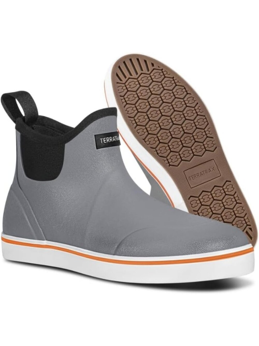 Men's Slip-On Waterproof Fishing Deck Boots | Ankle Rain Footwear for Outdoors